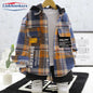 2-16Year Autumn Winter Fashion Kids Boys Long Sleeve Plaid Shirts Thick Wool Tops Kids Children Cotton Blouse Casual Clothes