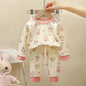 New Kids Pure Cotton Pajamas Boys Girls Cartoon Long Sleeve T-Shirt Top + Pants Baby Autumn Sleepwear Underwear Clothes Sets