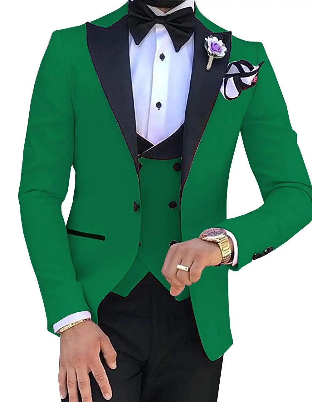 Men 3 Pieces Suits For Men Custom Made Groom Groomsmen Tuxedos Wedding Men Suit Terno Masculino(Jacket+Pant+Vest)