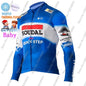 Kids Soudal Quick Step 2025 Cycling Jersey Winter Set World Champion Boys Girl Cycling Clothing Bike Thermal Jacket Suit Maillot