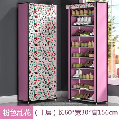 Shoe Cabinet Closed Shoe Rack Simple Multi-layer Shoes Closet Hallway Furniture Shoe Organizer Space Saving Ultra-thin Cabinets