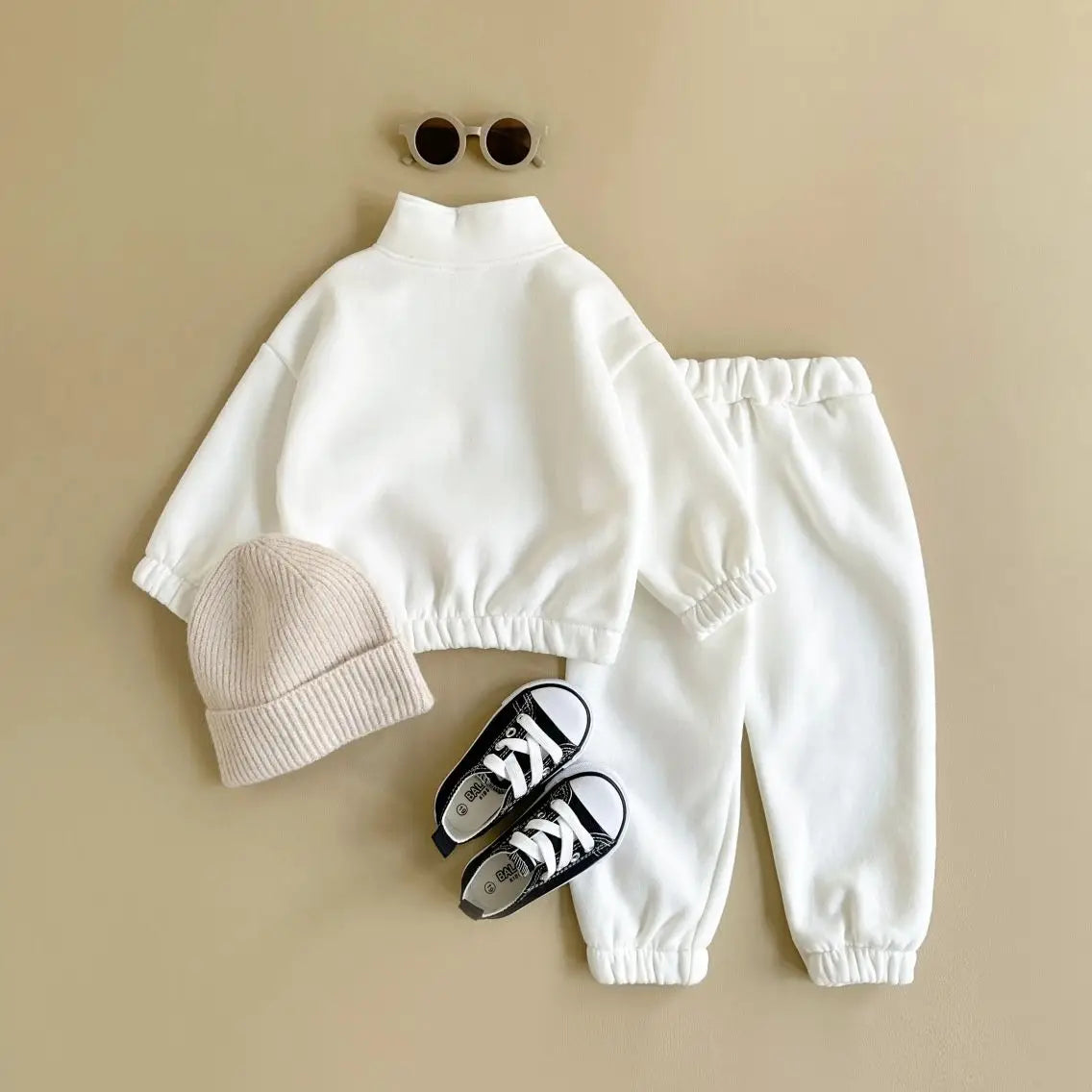 Baby Set Winter Autumn Thicken Half-Zip Fleece Jacket + Pant Baby Boy Tracksuit Kids Clothes Toddler Girl Clothes Outfit