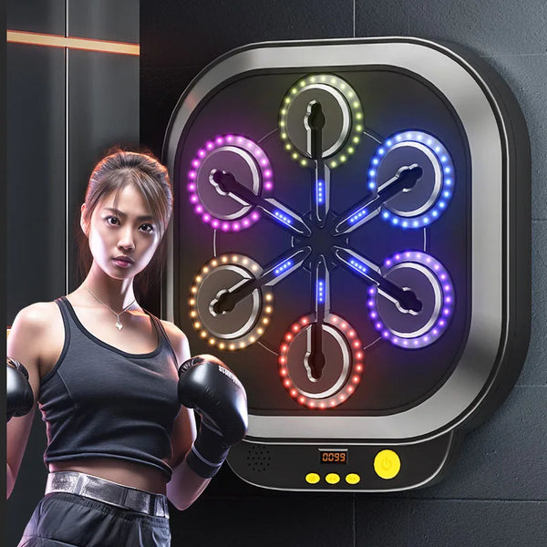 2025 Popular Smart Bluetooth Music Boxing Machine Kid Punching Boxing Target Fitness Set with Music and Light