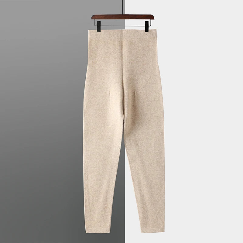 Tailor Sheep Hot Sales Pants Women Autumn Winter Cashmere and Wool Leggings Long Elastic Ladies Pant Woman Trousers High-quality