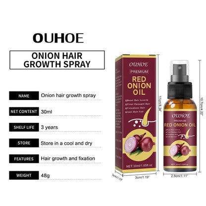 Hair Growth Serum Spray Prevent Hair Loss Scalp Treatment Improve Alopecia Strengthening Anti Dry Frizz Red Onion Essential Oil