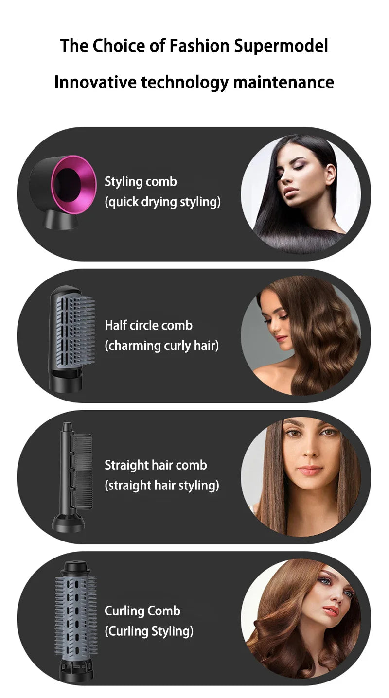 Xiaomi 5in1 Hair Dryer Multifunctional Airflow Hot Air Brush Hair Straightener Curler Iron Volumizer Blowers Electric Hair Dryer