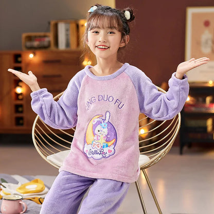 Winter Children Set Pijama Loungewear Pajama Girl Kids Pajamas Boy Children's Pajamas Sleepwear Robe Clothing Mother