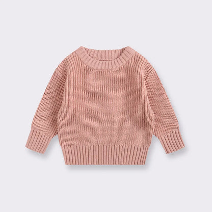 0-6T Newborn Baby Sweater Kid Boy Girl Winter Clothes Warm Thick Knit Pullover Top Infant Long Sleeve Basic Knitwear Outfit