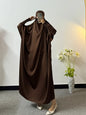 Ramadan Modesty Prayer Dress Women Jilbabs Kaftan Muslim Abayas Smocking Sleeve Dresses