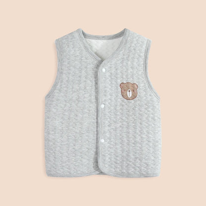 Cotton Newborn Baby Waistcoat Autumn and Winter Girl Vest Jacket Warm Soft Children Vest Cartoon Kids Clothes 0-24 Months