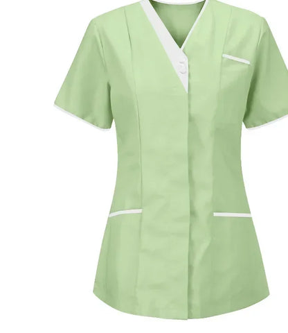 2025 New Hospital Hand Washing Clothes Tops Pure Cotton Skin Friendly Nursing Work Clothes Tops Waiter Uniform Work Clothes