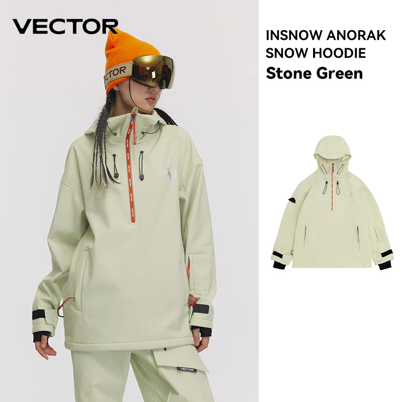 Men Women Solid Color Ski Jacket Ski Pants Warm Windproof Winter Overalls Hoodie Waterproof Outdoor Sports Clothing Snowboard