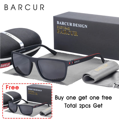 BARCUR Sports Sunglasses for Men Polarized FishingTravel TR90 Light Weight Sun Glasses Women Eyewear Accessory Oculos