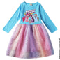 New Girls Dress Cotton Dresses My Little Baby girl pony Mesh Long Sleeves Princess Dress for Girls Birthday Gift