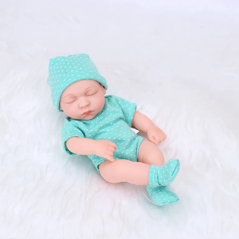 New Silicone Reborn Dolls 20cm Baby Reborn Toys Waterproof Vinyl Bebe Doll Cute Mini Newborn Baby Doll For Girls Birthday Gift (Toy)