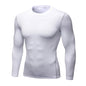 1pcs Men's Long-sleeved Thermal Underwear Male Thin Tight Fitting Fast Dry Elastic Fitness Tops Man Autumn Winter Sprots Wear