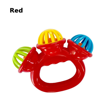 4PCS Baby Hand Rattle Ball Toys Newborn Grasping Hand Bell Sensory Toys Kids Safety Materials Toys for 0-24 Months Baby Children