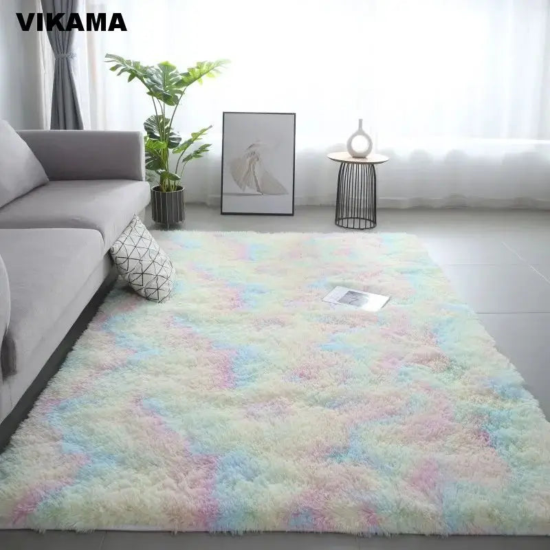 VIKAMA Modern Minimalist Luxury Living/Bed Room Carpet Silk wool Sofa Coffee Table Bedroom Bedside Non-slip Easy-to-clean Carpet