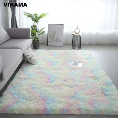 VIKAMA Modern Minimalist Luxury Living/Bed Room Carpet Silk wool Sofa Coffee Table Bedroom Bedside Non-slip Easy-to-clean Carpet