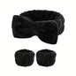 3pcs Microfiber Headbands and Wristbands Set Bath, Makeup and Fitness Soft and Absorbent Hairbands and Wrist Towels