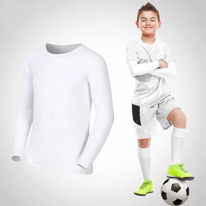 Men Women Kid Children Boy Girl Running Long Fleece Top T Shirt Adult Fitness Sport Basketball Football Gym Bottoming Clothes 28