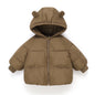 New Baby Warm Jacket Winter Toddler Thickened Outerwear Boys Girls Solid Hooded Coats Children Windproof Overcoat Snowsuit 2-6Y