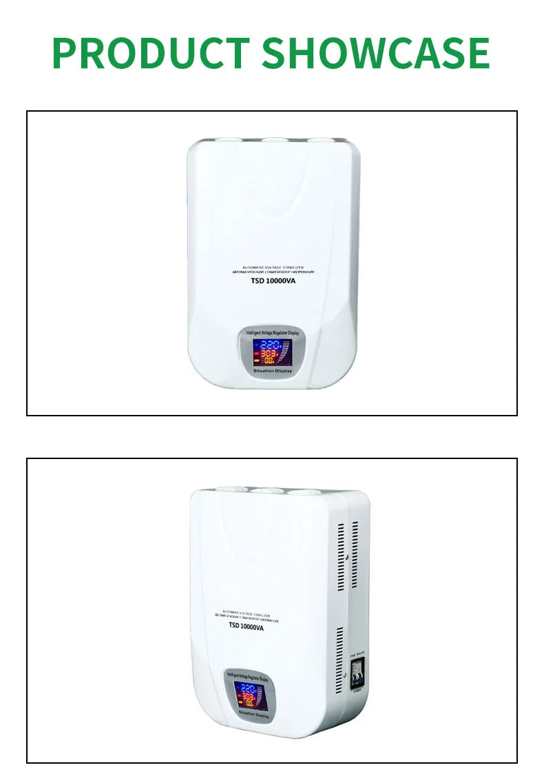 SHGF Input 90-270V 10kva Servo Wall Mounted Installation 220V 110v Voltage Stabilizer Household Appliance Protection