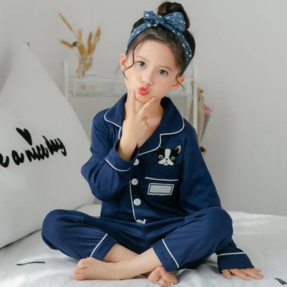 Sping Autumn Baby Girls Clothes Pajamas Sets Boy Pyjamas Kids Homewear Cotton Nightwear Children's Indoor Clothing Pijamas Suit