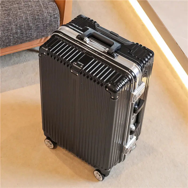 Aluminum Frame Carry-On Suitcase Luggage Mute Trolley Case Universal Wheel Durable And Sturdy Password Valise De Voyage