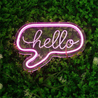 Neon Sign Engraving Led Light Custom Hello Sign for Home Wall Ligths Decor Bed Room Bar Wedding LED Lighting Signs