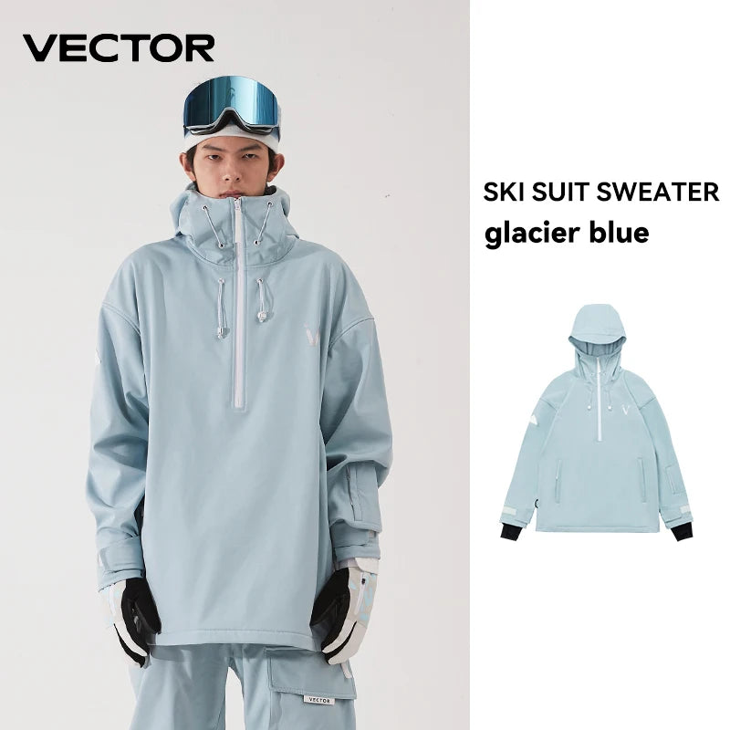 Men Women Solid Color Ski Jacket Ski Pants Warm Windproof Winter Overalls Hoodie Waterproof Outdoor Sports Clothing Snowboard