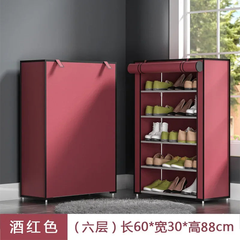 Shoe Cabinet Closed Shoe Rack Simple Multi-layer Shoes Closet Hallway Furniture Shoe Organizer Space Saving Ultra-thin Cabinets