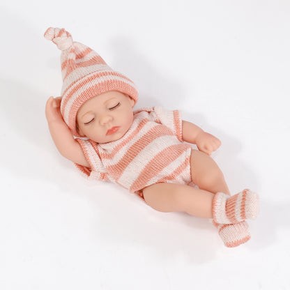 New Silicone Reborn Dolls 20cm Baby Reborn Toys Waterproof Vinyl Bebe Doll Cute Mini Newborn Baby Doll For Girls Birthday Gift (Toy)