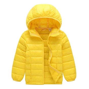 2025 Teenagers Autumn Winter Girls Jacket Keep Warm Little Princess Coat Solid Color Boys Down Outerwear 2-14 Years Kids Clothes