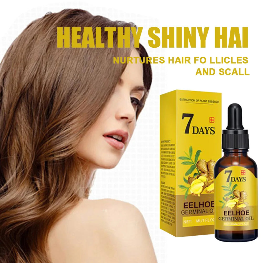 EELHOE Ginger Hair Growth Oil Natural Essentail Anti-Hair Loss Treatment Hair Hydrating Growth Nutrient Solution Care Products