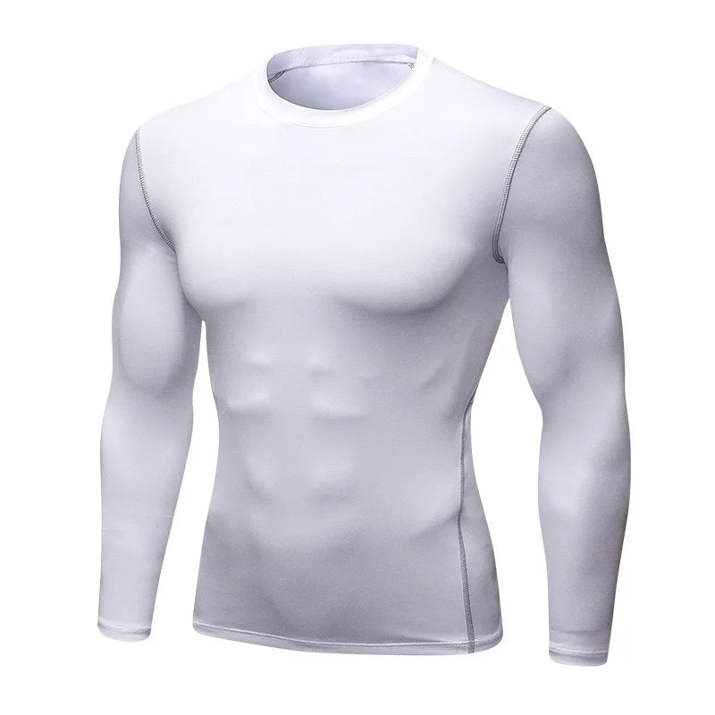 Men's Long-sleeved Thermal Underwear Male Thin Tight Fitting Fast Dry Elastic Fitness Tops Man Autumn Winter Sprots Wear