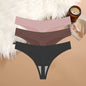 3PCS/SET Sexy G-String Underwear Breathable Female T-back Intimate Lingerie Seamless Low Waist Underpants Lady Bikini Panty S-XL