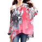 BHflutter 4XL 5XL 6XL Plus Size Blouse Shirt Women New Striped Print Summer Tops Tees Batwing Sleeve Casual Chiffon Blouses 2025