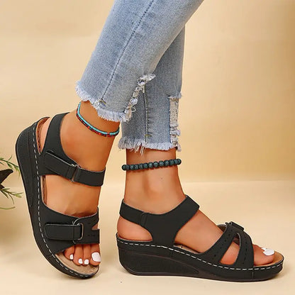 2025 Women Sandals Summer Shoes Open Toe Shoes Woman Plus Size Women Shoe Wedge Sandals Women Ladies Party Female Footwear