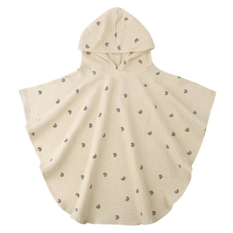 Soft Cotton Baby Hooded Towel Bath Towel for Boys Girls Bathrobe Sleepwear Children's Clothing Floral/Solid Color Infant ponchos