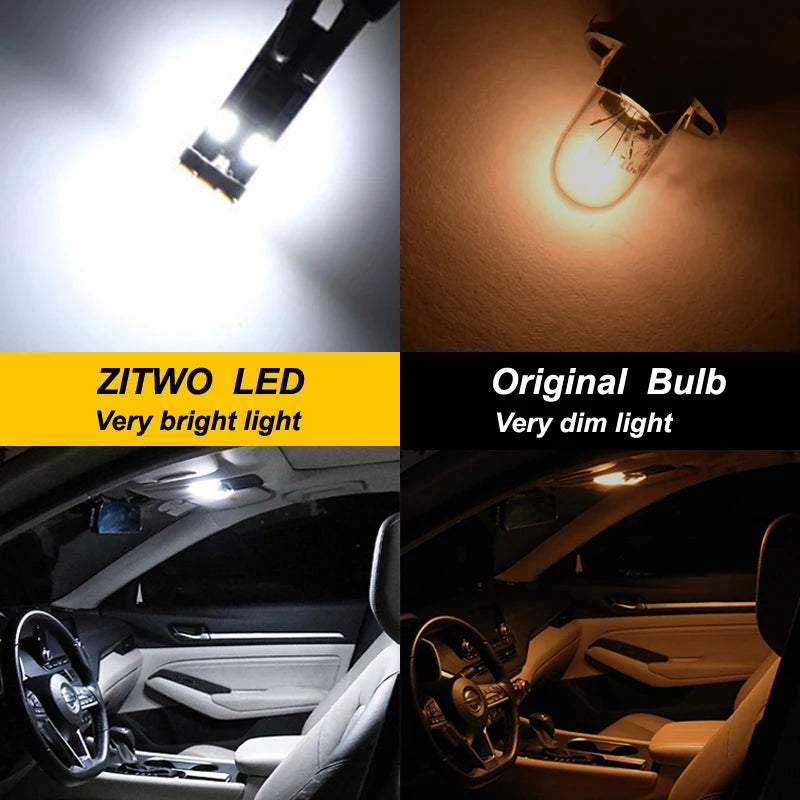 ZITWO 10Pcs For Hyundai Elantra MK6 VI 6 2016 2017 2018 2019 2020 2021 2022 2023 Car LED Bulb Interior Reading Trunk Light Kit