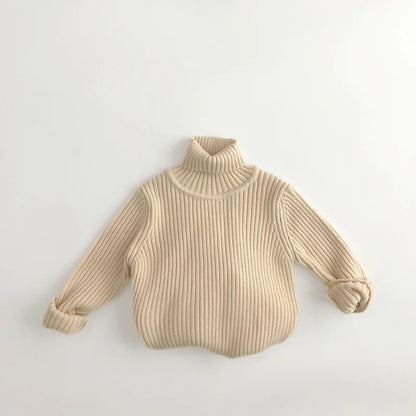 MILANCEL Kids Sweaters Turtleneck Boys Pullovers Vintage Girls Knitwear Warm Base Sweater