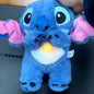 2025 New Lilo&Stitch Plush Doll Breath Child Peluche Kawaii Soothes Toy Anime Baby Music Light Sleep Toys Pink Stitch Kid Gifts (Toy)