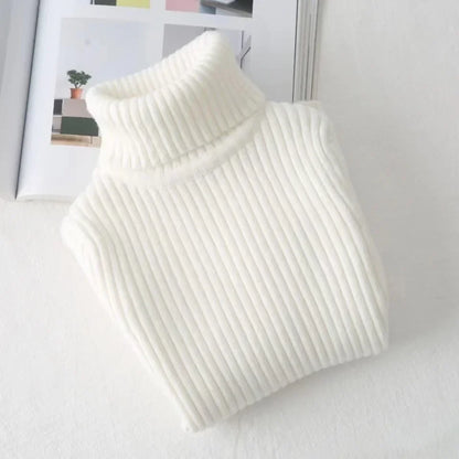 2025 New Sweater Kids Sweaters Autumn Girls Turtleneck Sweaters 1-9Yrs Baby Boys Pullover Winter Knitted Bottoming Boys Sweaters