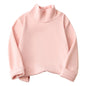 Autumn Winter Long Sleeve Children T-Shirt with Turtleneck Collar for Boys Girls Solid Color Base Shirt Tops Kids Casual Clothes