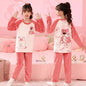 2025 Miniso Children Pajamas Sets Kawaii Anime Flannel Winter Kids Sleepwear Cute Autumn Pijamas Homewear Girl Warm Loungewear