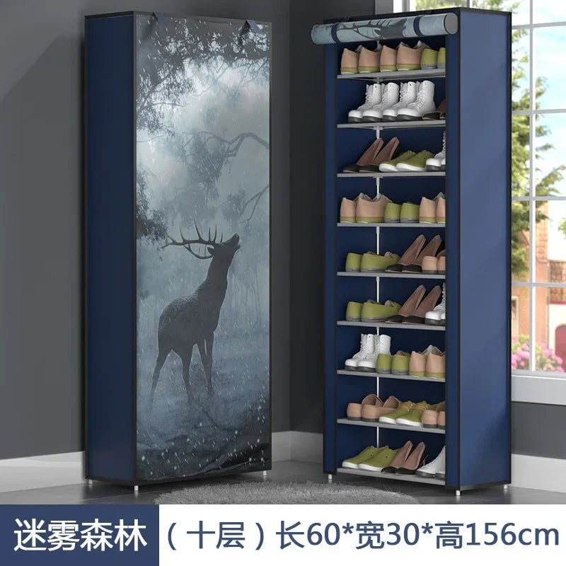 Shoe Cabinet Closed Shoe Rack Simple Multi-layer Shoes Closet Hallway Furniture Shoe Organizer Space Saving Ultra-thin Cabinets