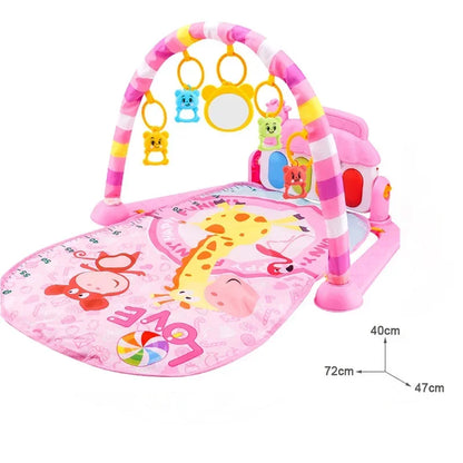 Baby Activity Gym Rack Early Education 0-36 Months Toy Gifts Musical Newborn Piano Keyboard Crawling Blanket Pedal Play Mat (Toy)