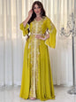 Eid Muslim Party Dress for Women Morocco Dresses Kaftan Islam Vestidos Arab Long Robe