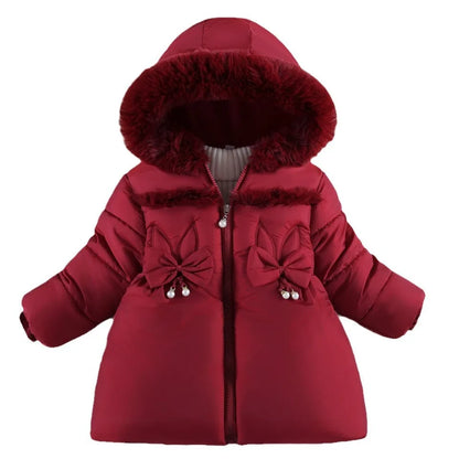 Children's jacket 1 to 6 years old girls plus cashmere thickened foreign style winter coat Little girls fashion  jacket